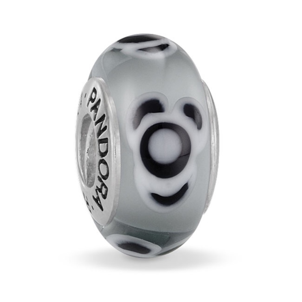 Retired Flowers For You Murano Glass Pandora Charm